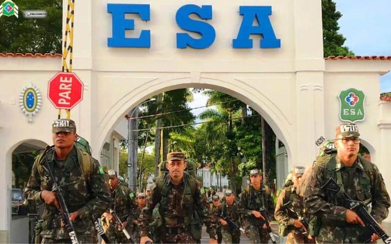 Militar simbolizando o preparo para a prova